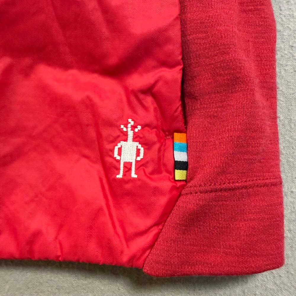 Smartwool Red Hybrid Merino Wool Side Panels Full Zip Puffer Vest Women M - Picture 9 of 13